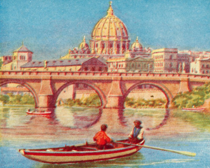 Rome, Sint-Pieters vanaf de Tiber door English School