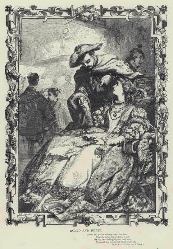Romeo en Julia, Acte I, Scène 5 (gravure) door English School