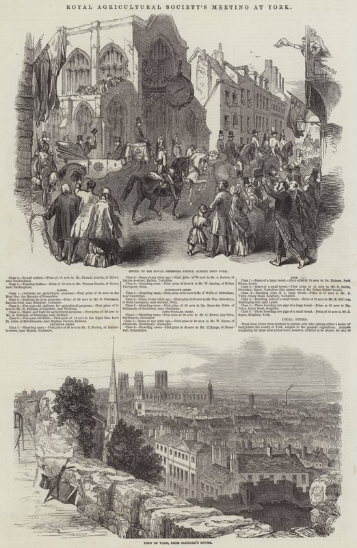 Vergadering van de Koninklijke Landbouwmaatschappij, in York door English School