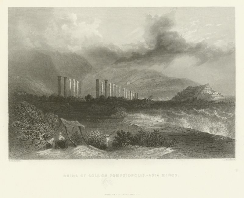 Ruïnes van Soli, of Pompeiopolis, Klein-Azië, 1837 door English School
