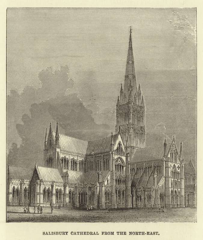Salisbury Kathedraal vanuit het noordoosten door English School