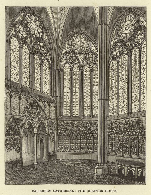 Salisbury Kathedraal, kapittelzaal door English School