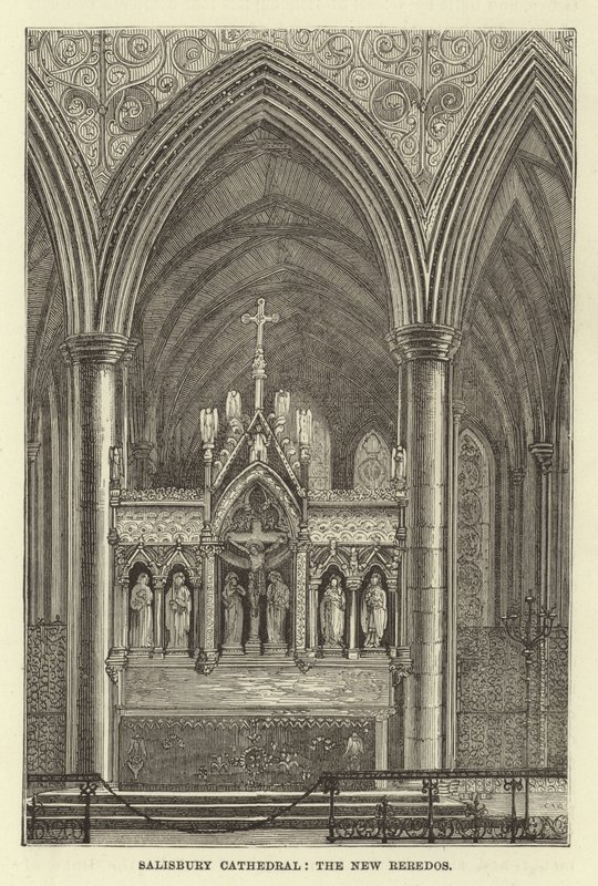 Salisbury Kathedraal, het nieuwe altaarstuk door English School
