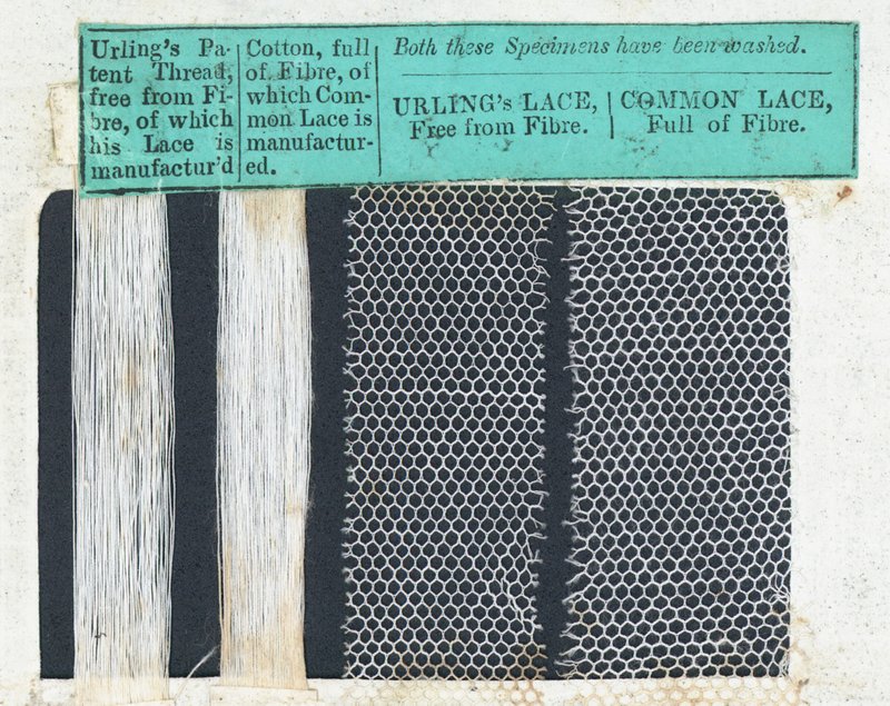 Stalen van Urlings kant (textiel) door English School