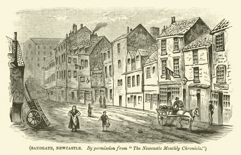 Sandgate, Newcastle (gravure) door English School