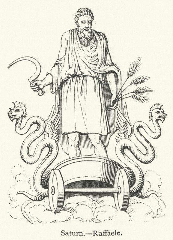Saturnus (gravure) door English School