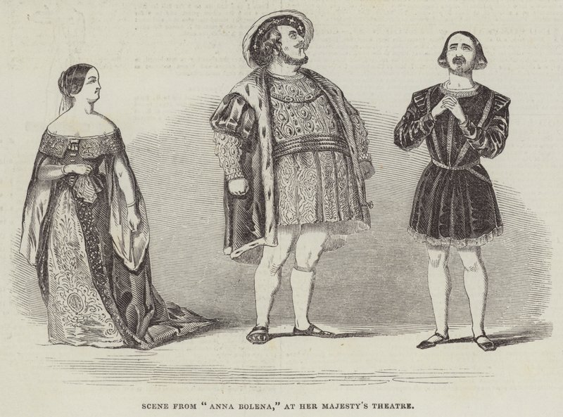 Scène uit "Anna Bolena," in Her Majesty
