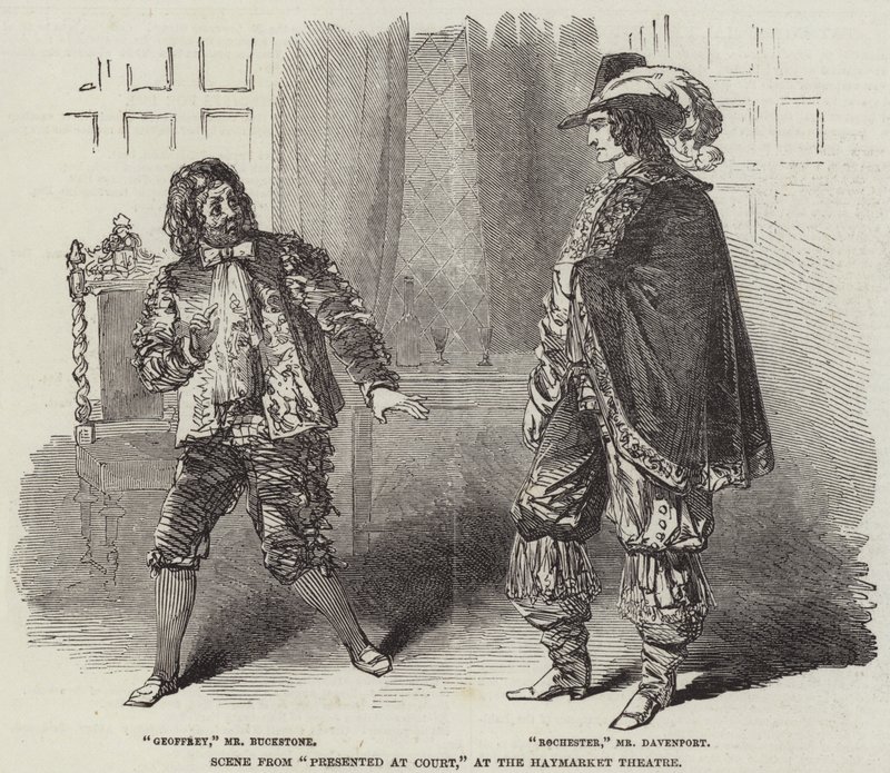 Scène uit Presented at Court, in het Haymarket Theatre door English School