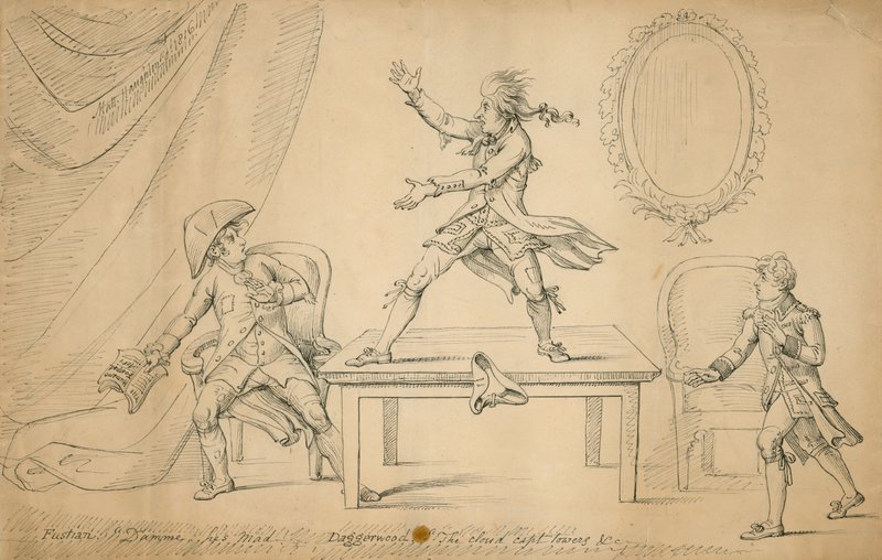 Scène uit Sylvester Daggerwood door George Coleman de jongere door English School