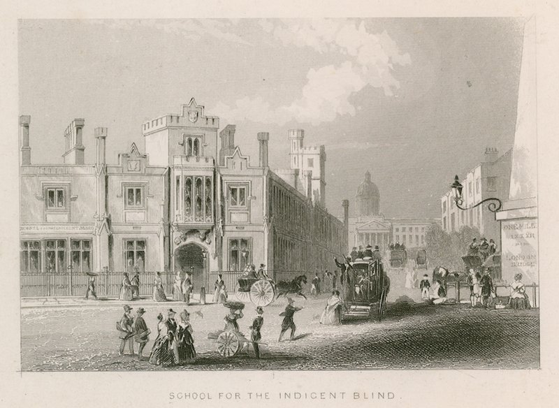 School voor de behoeftige blinden, St Georges Field, Southwark, Londen door English School