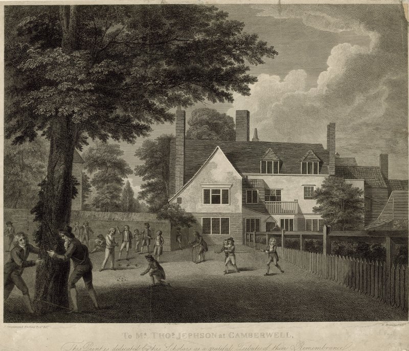 School van Dr Thomas Jephson, Camberwell, Londen door English School