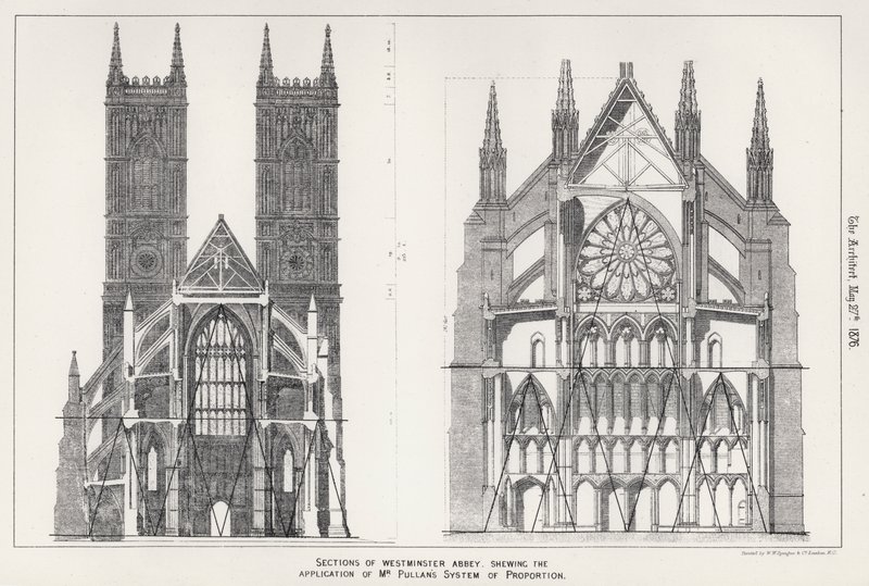 Doorsneden van Westminster Abbey, met Toepassing van Mr Pullan