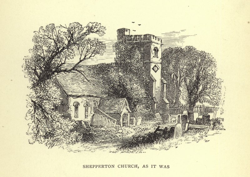 Shepperton Kerk, zoals het was door English School