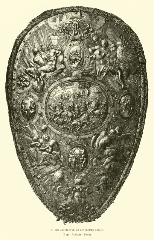 Schild toegeschreven aan Benvenuto Cellini door English School