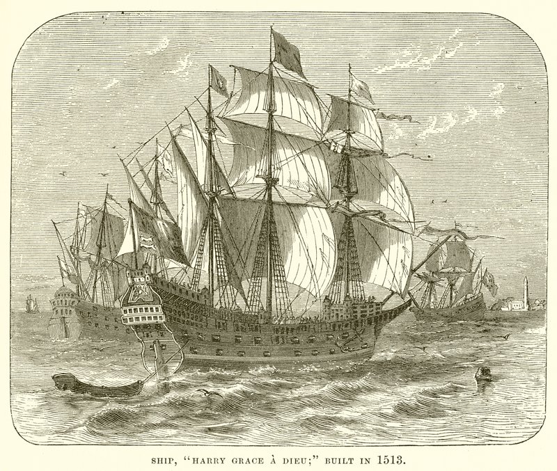 Schip, Harry Grace a Dieu; gebouwd in 1513 door English School