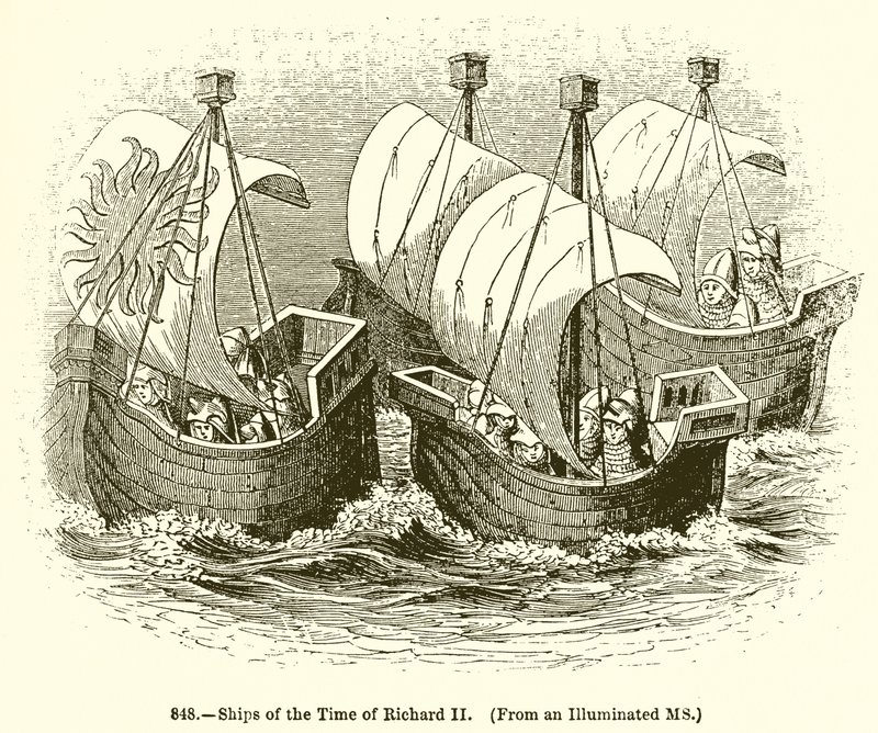 Schip uit de tijd van Richard II door English School