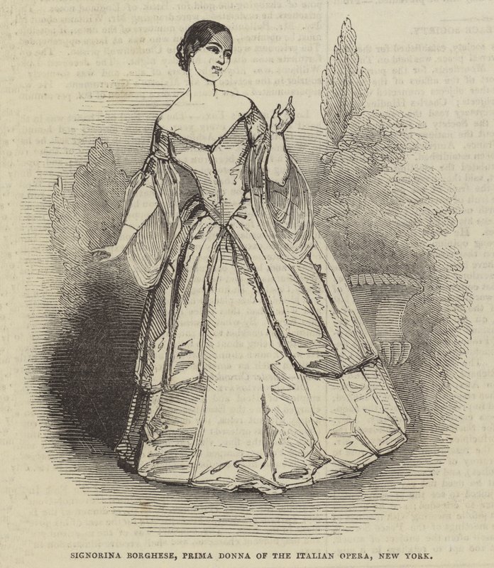 Signorina Borghese, Prima Donna van de Italiaanse Opera, New York door English School