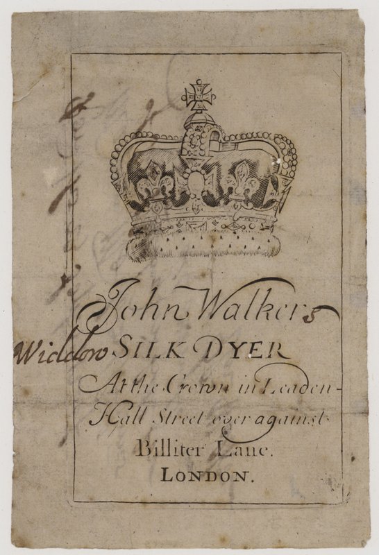 Zijdeverver, John Walker, handelskaart door English School