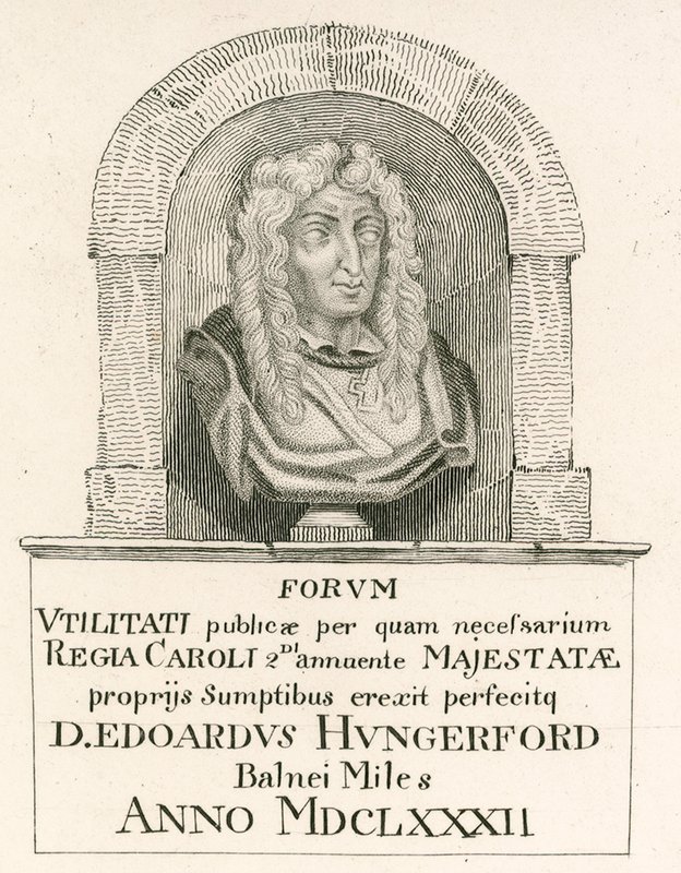 Sir Edward Hungerford, die werd benoemd tot Ridder van het Bad bij de kroning van koning Karel II door English School