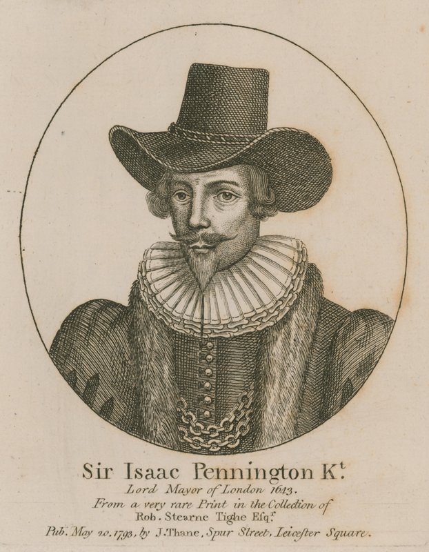 Sir Isaac Pennington, burgemeester van Londen 1643 door English School