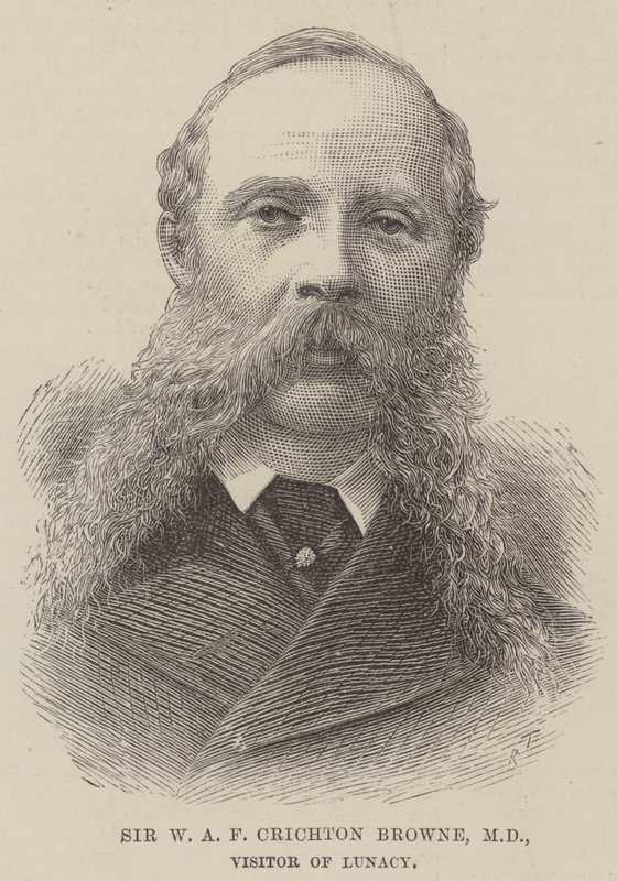 Sir W A F Crichton Browne, MD, bezoeker van krankzinnigheid door English School