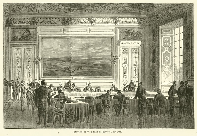 Zitting van de Franse krijgsraad, januari 1871 door English School