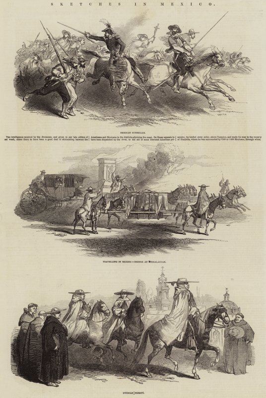 Schetsen in Mexico (gravure) door English School