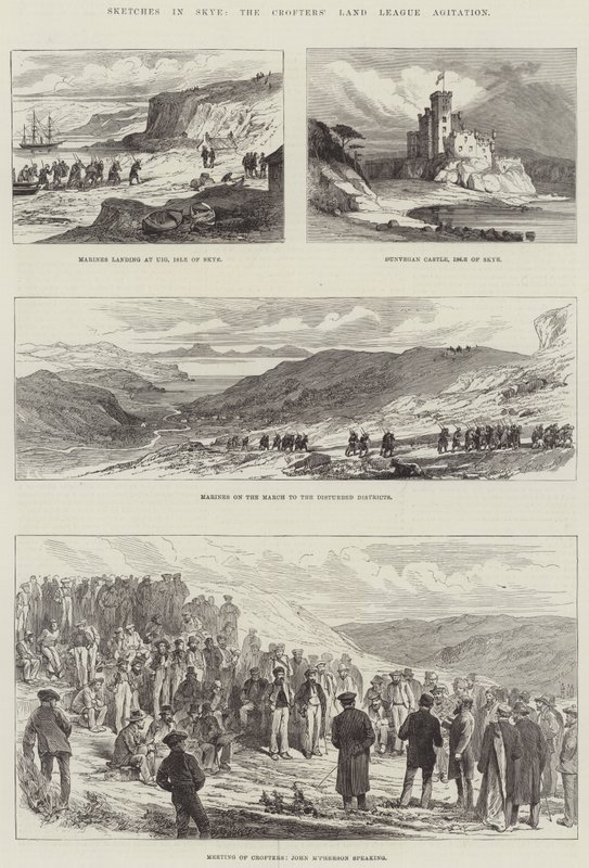 Schetsen in Skye, de Agitatie van de Crofters
