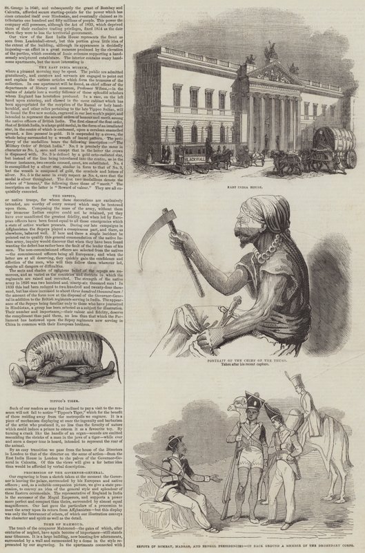 Schetsen van India (gravure) door English School