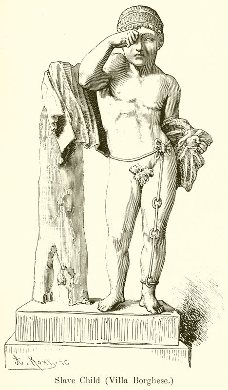 Slavenkind (Villa Borghese) (gravure) door English School
