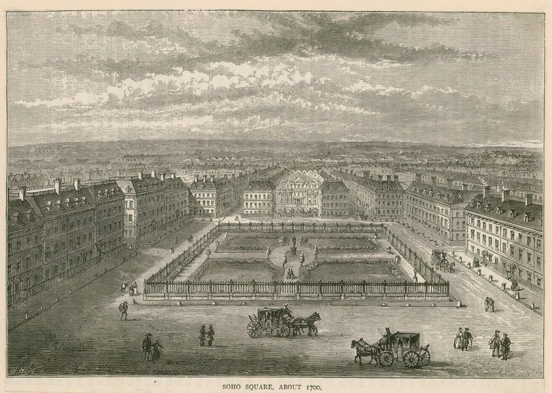 Soho Square, circa 1700 door English School