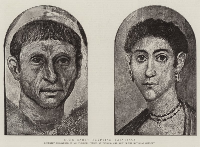 Enkele vroege Egyptische schilderijen door English School