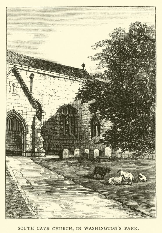 South Cave Kerk, in Washingtons Park door English School