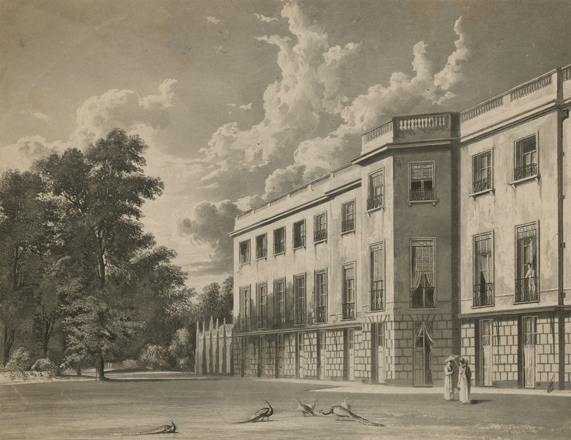 Zuidelijke voorkant van Carlton House door English School