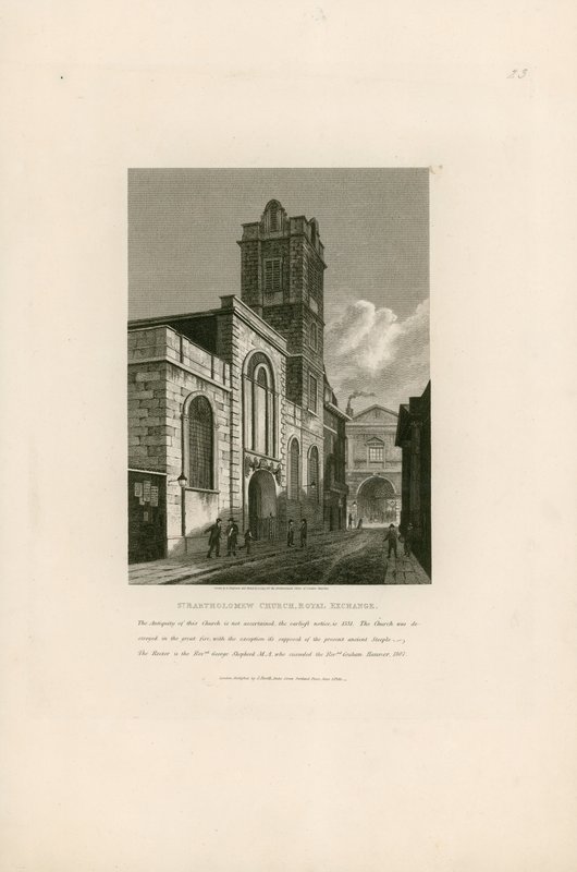 St Bartholomeus Kerk, Royal Exchange, Londen door English School