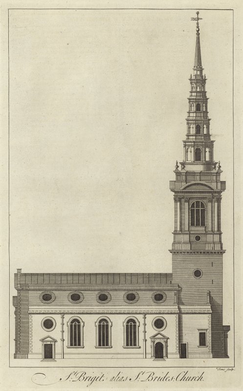 St Brides Church, Londen door English School