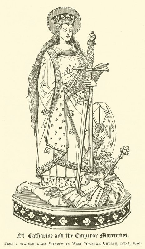 St. Catharina en keizer Marentius door English School