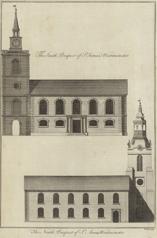 St Jamess Church en St Annes Church, Westminster door English School
