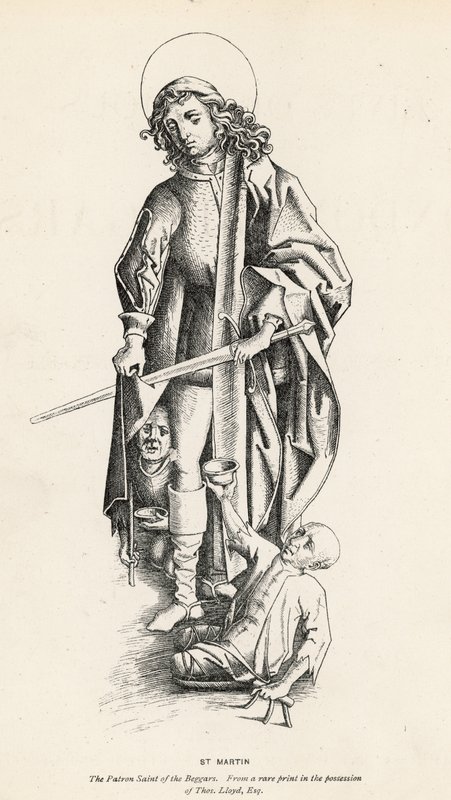Sint Martinus, de beschermheilige van bedelaars door English School
