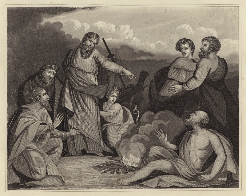 St Paulus schudt de adder van zijn hand door English School
