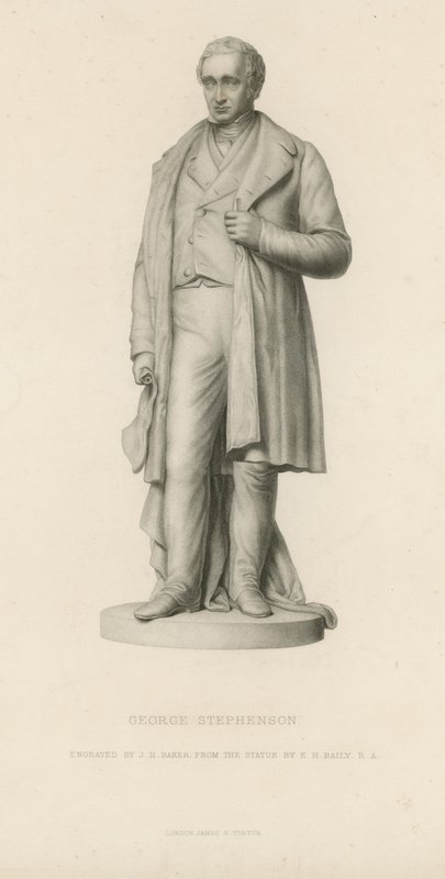 Standbeeld van George Stephenson door English School
