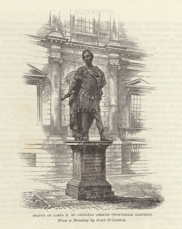 Standbeeld van James II door Grinling Gibbons door English School