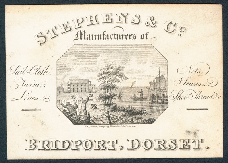 Stephens & Co, fabrikanten van zeildoek, netten, touw, lijnen en schoendraad door English School
