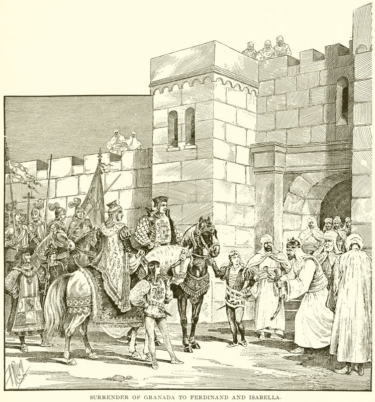 Overgave van Granada aan Ferdinand en Isabella door English School