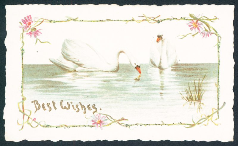 Zwanen op Meer, Kerstkaart door English School