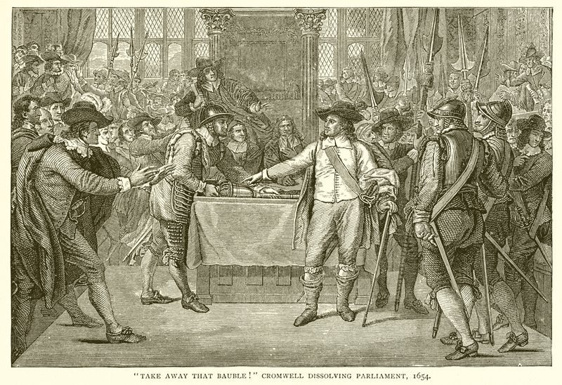 Neem die prul weg! Cromwell ontbindt het parlement, 1654 door English School