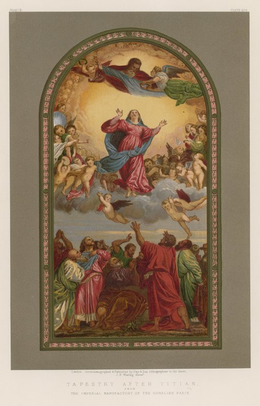 Tapijt naar Titiaan van de Keizerlijke Manufactuur van de Gobelins, Parijs door English School