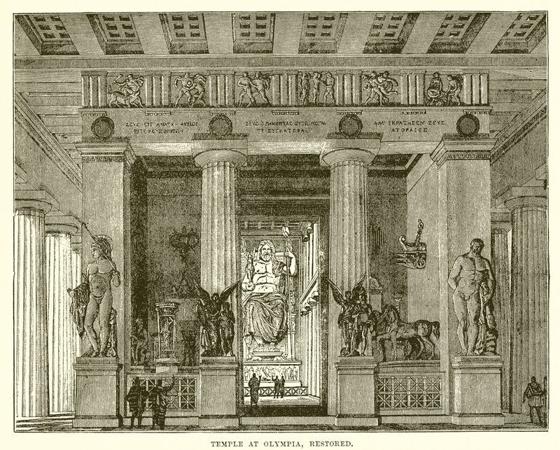 Tempel in Olympia, gerestaureerd door English School
