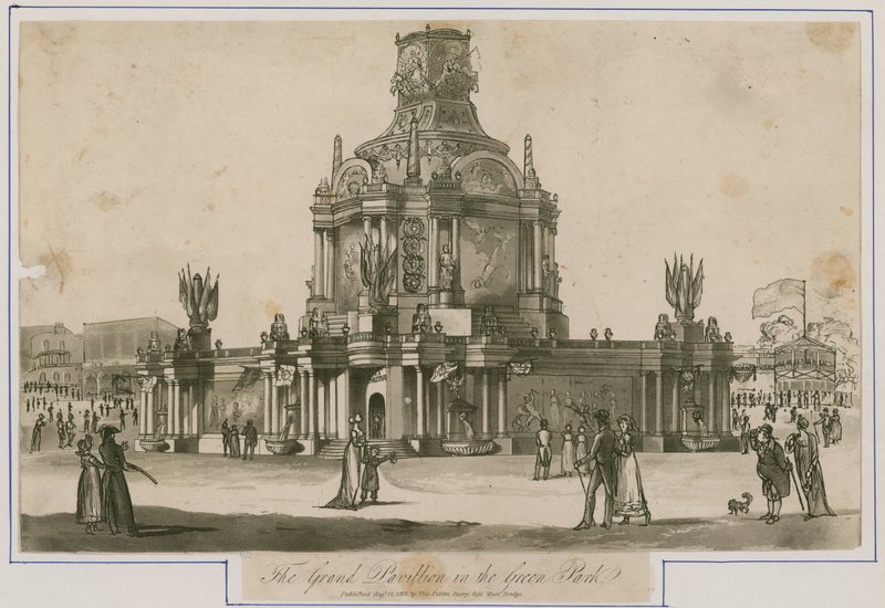 Tempel van Concord opgericht voor de Vrede van 1814 door English School
