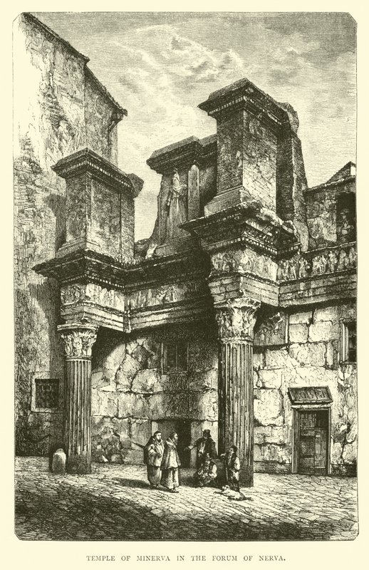 Tempel van Minerva in het Forum van Nerva door English School